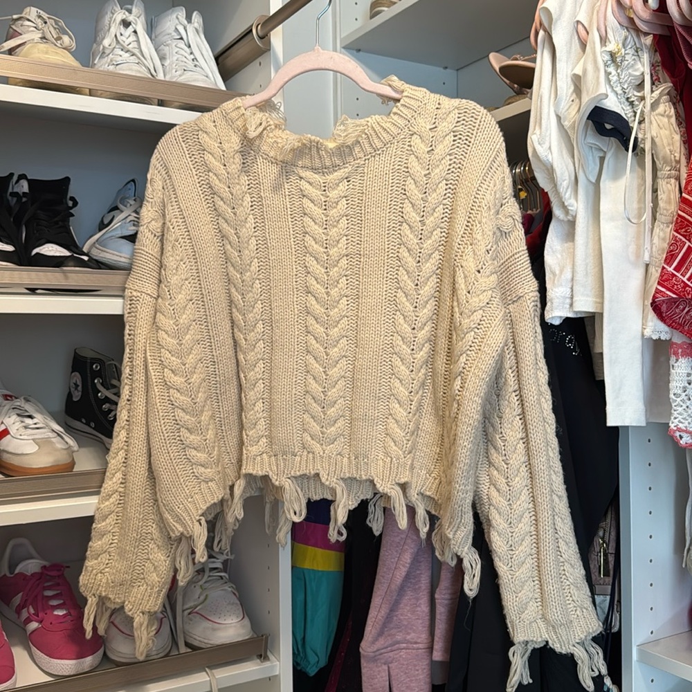 Altar’d State cream/tan sweater